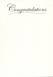 Congratulations -  Linen Ivory, Gold Foil, Embossed Letterhead, A4, 10/Pk