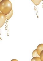 Gold Balloons Letterhead, A4, 25/pack
