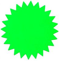 Assorted Fluorescent Stars - Blank, Large, 20 /Pk, 203mm