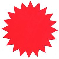 Assorted Fluorescent Stars - Blank, Medium, 20 /Pk, 135mm