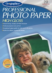 Professional A4 Photo Paper High Gloss 20 Sheets Per Pkt 220g/m2
